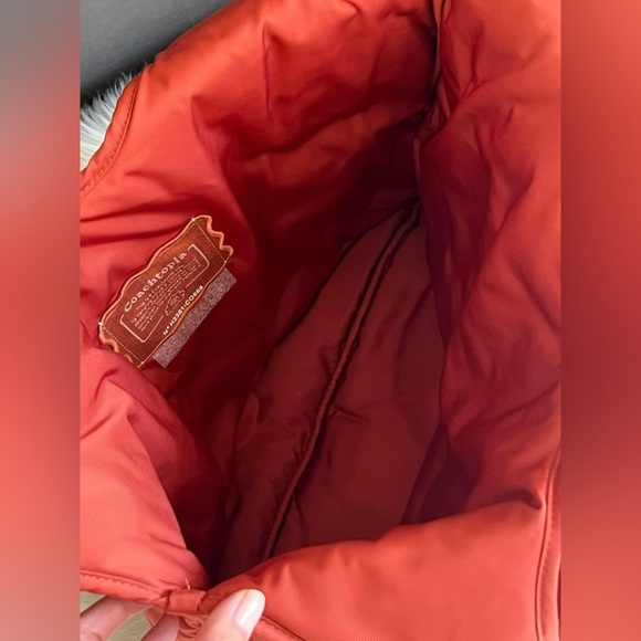 Coach Dark Orange Quilted Tote Bag - Picture 10 of 15